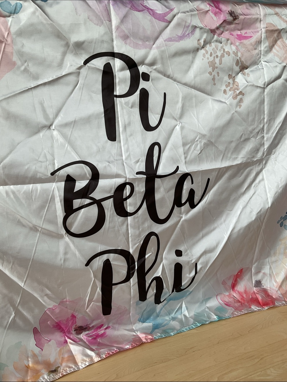 Pi Beta Phi Floral Sorority Flag Banner - Picture 9 of 9